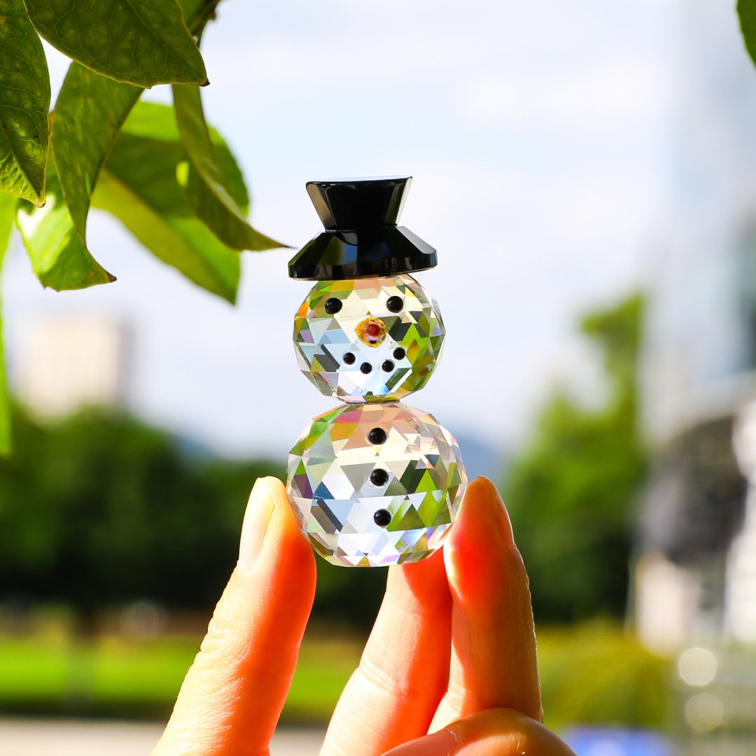 Crystal Black Hat Snowman Figu - đánh giá và giá Paper Weight Crystal