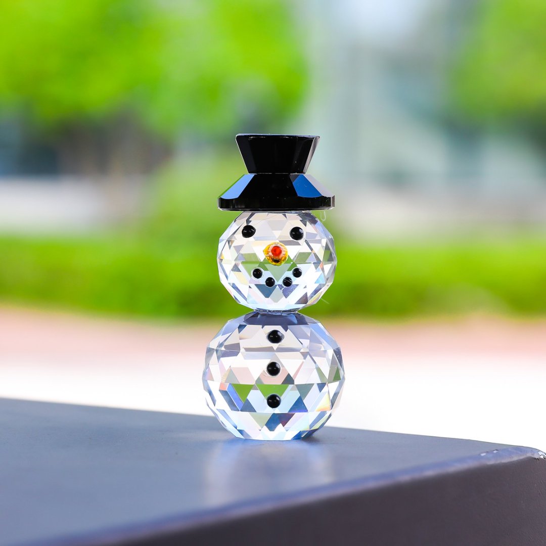 Crystal Black Hat Snowman Figu - đánh giá và giá Paper Weight Crystal
