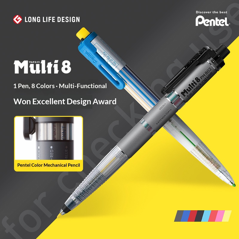 Pentel Multi 8 in 1 Color Mech - đánh giá và giá Staedtler Pencil Lumocolor