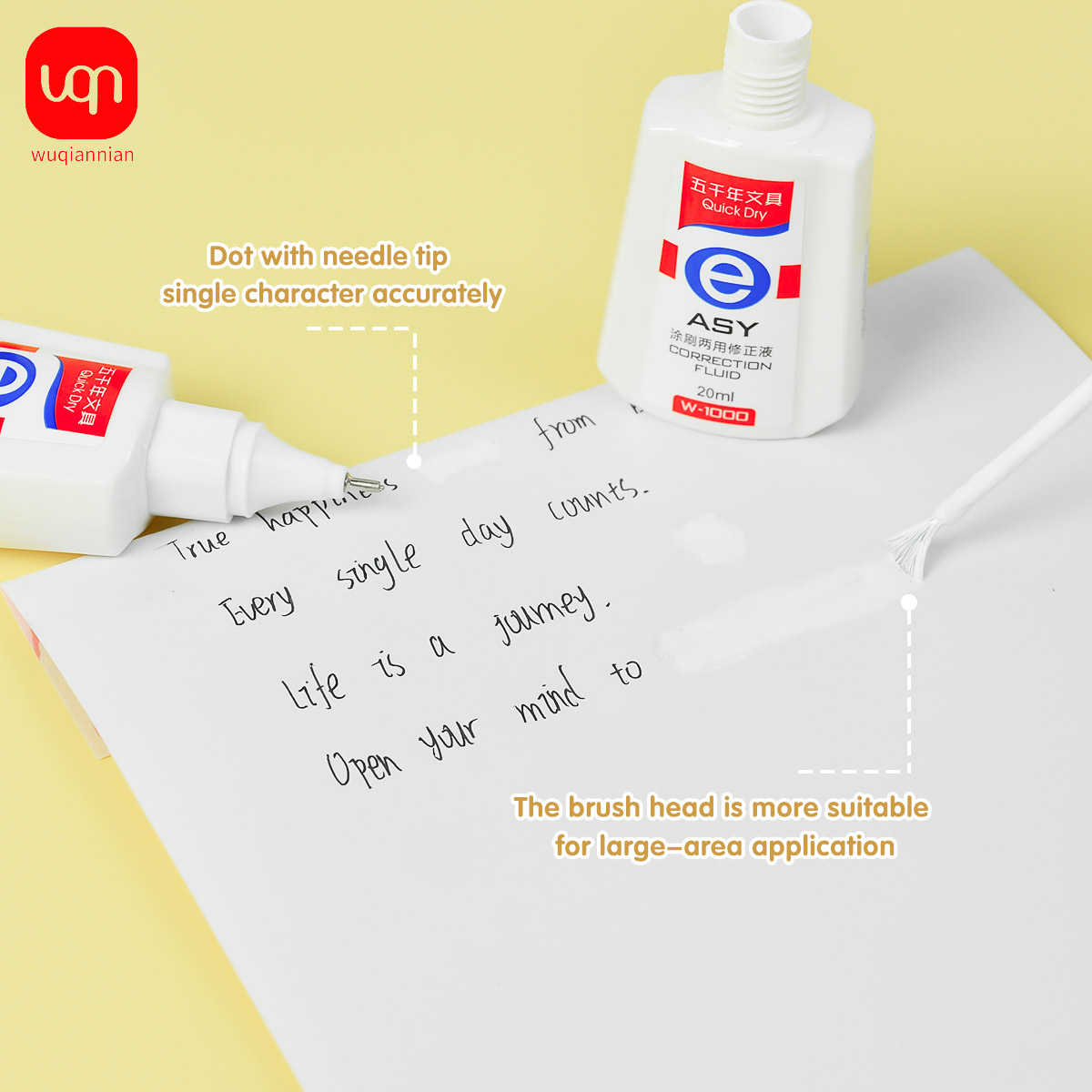 WQN Quick-Dry Correction Fluid - đánh giá và giá Correction Pen Fine